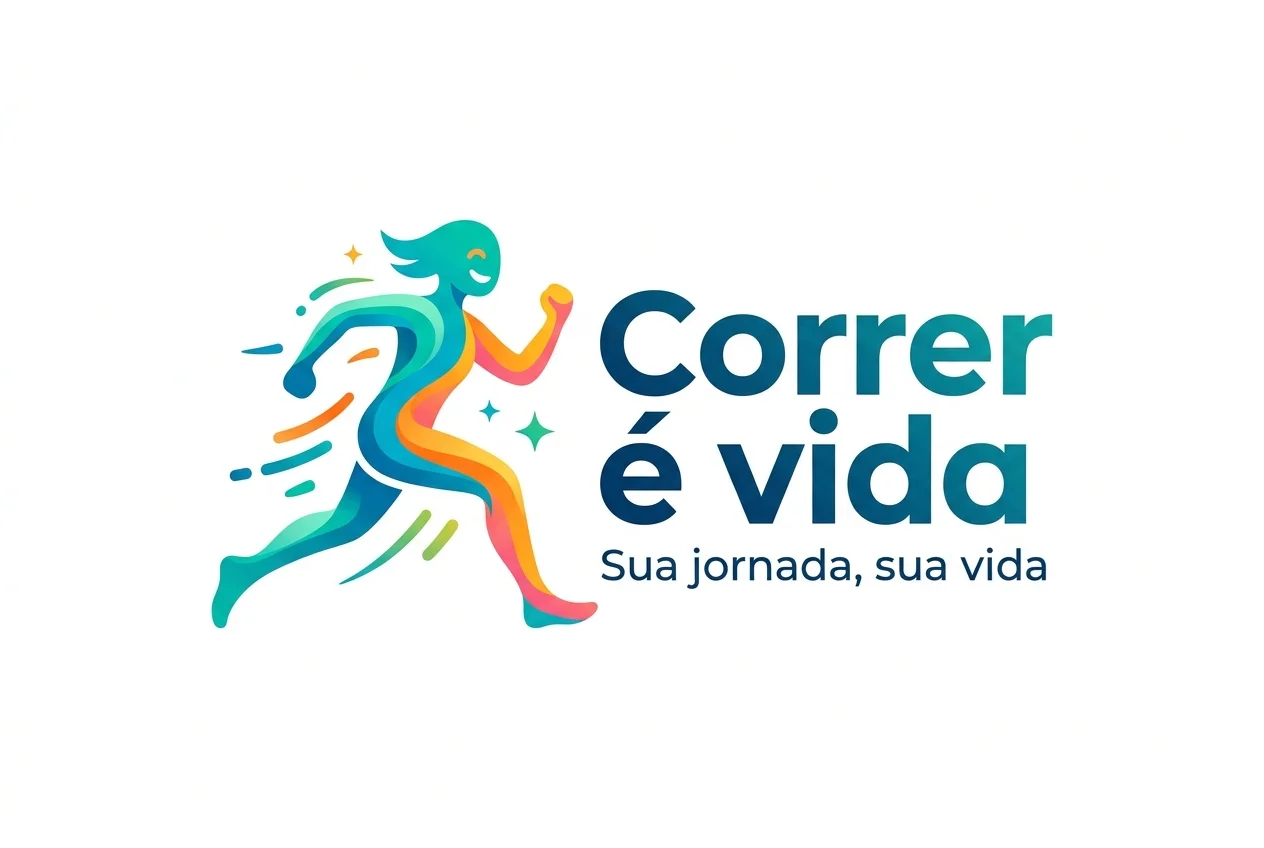 Correr é vida Logo